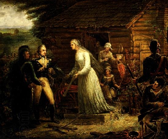 John Blake White Motte Directing Generals Marion and Lee to Burn Her Mansion oil painting picture
